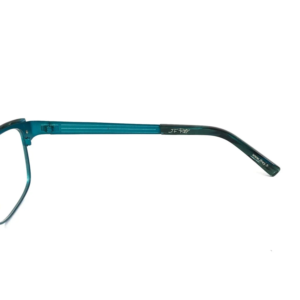 J.F. Rey Eyeglasses Frames JF2554 2425 Matte Teal Blue Horn Cat Eye 54-15-136